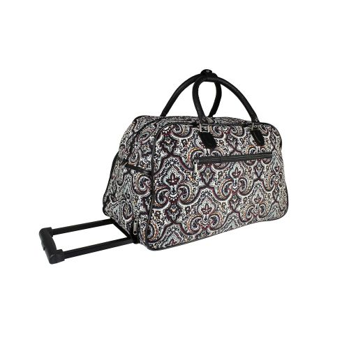  World Traveler World Traveler 21-inch Carry-on Rolling Duffel Bag - New Paisley Rolling Duffel