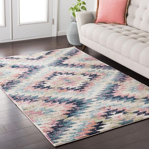  WorldWeavers Tara Pink and Beige Bohemian/Global Area Rug 2 x 3