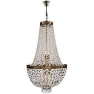 Worldwide Lighting W83084B20 Metropolitan Collection 8 Light with Clear Crystal Chandelier, 20 x 20 x 36Medium, Antique Bronze Finish