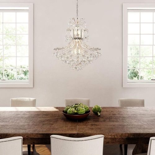  Worldwide Lighting Empire Collection 11 Light Chrome Finish Crystal Chandelier 22 D x 26 H Round Medium