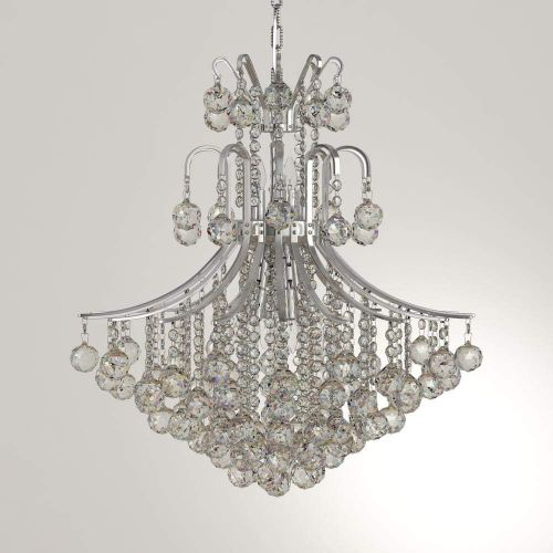  Worldwide Lighting Empire Collection 11 Light Chrome Finish Crystal Chandelier 22 D x 26 H Round Medium