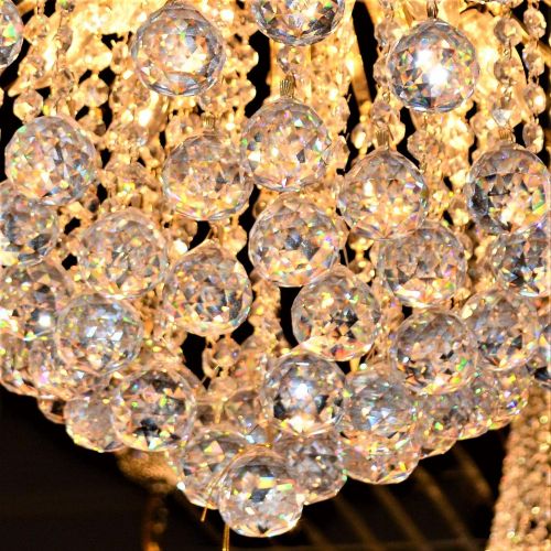  Worldwide Lighting Empire Collection 15 Light Gold Finish Crystal Chandelier 25 D x 31 H Round Large