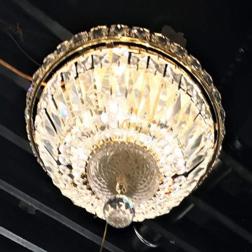  Worldwide Lighting Empire Collection 4 Light Gold Finish and Clear Crystal Flush Mount Ceiling Light 10 D x 8 H Round Small