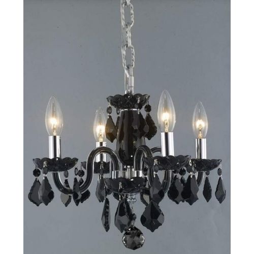  Worldwide Lighting W83100C16-CL Clarion 4 Light Mini Crystal, 16 D x 12 H, Chrome Finish and Clear Crystal Chandelier