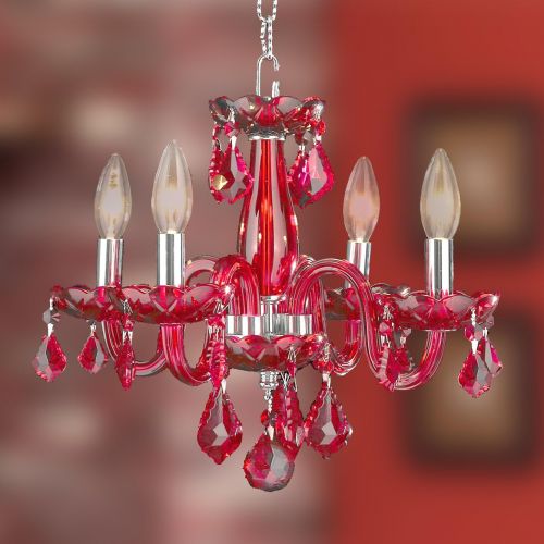  Worldwide Lighting W83100C16-CL Clarion 4 Light Mini Crystal, 16 D x 12 H, Chrome Finish and Clear Crystal Chandelier