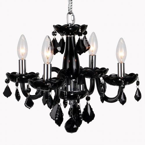  Worldwide Lighting W83100C16-CL Clarion 4 Light Mini Crystal, 16 D x 12 H, Chrome Finish and Clear Crystal Chandelier