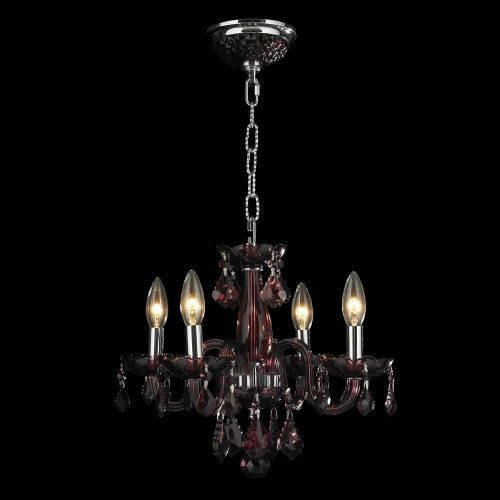  Worldwide Lighting W83100C16-CL Clarion 4 Light Mini Crystal, 16 D x 12 H, Chrome Finish and Clear Crystal Chandelier