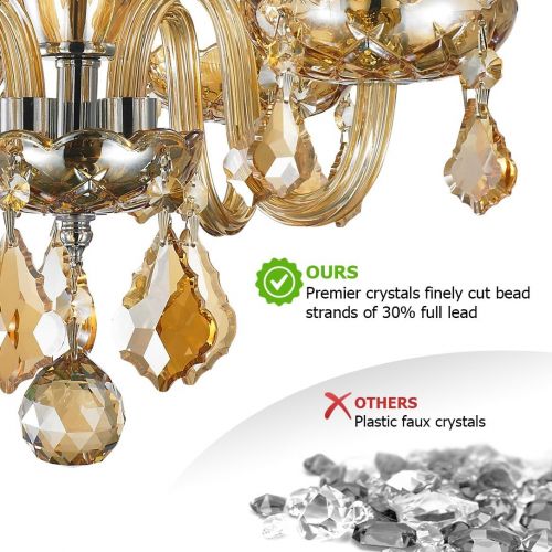  Worldwide Lighting W83100C16-CL Clarion 4 Light Mini Crystal, 16 D x 12 H, Chrome Finish and Clear Crystal Chandelier