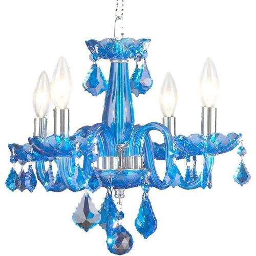  Worldwide Lighting W83100C16-CL Clarion 4 Light Mini Crystal, 16 D x 12 H, Chrome Finish and Clear Crystal Chandelier