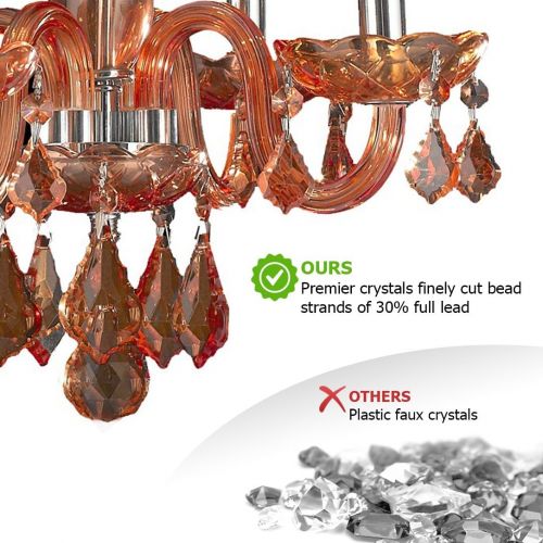  Worldwide Lighting W83100C16-CL Clarion 4 Light Mini Crystal, 16 D x 12 H, Chrome Finish and Clear Crystal Chandelier