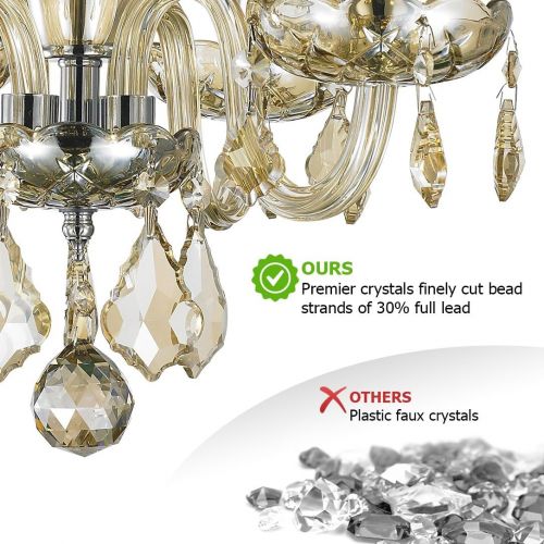  Worldwide Lighting W83100C16-CL Clarion 4 Light Mini Crystal, 16 D x 12 H, Chrome Finish and Clear Crystal Chandelier