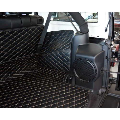  Worth-Mats 3D Full Coverage Waterproof Car Trunk Mat For Jeep Wrangler 2008-2014 4 door (with Subwoofer on right trunk)-Black