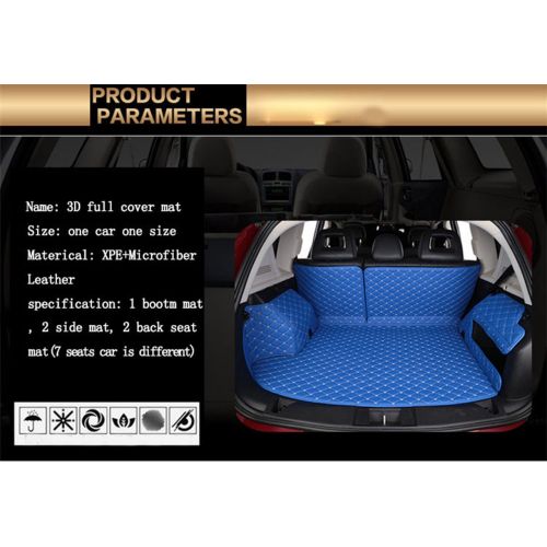  Worth-Mats 3D Full Coverage Waterproof Car Trunk Mat For Jeep Wrangler 2008-2014 2 door (with Subwoofer on right trunk )-Beige