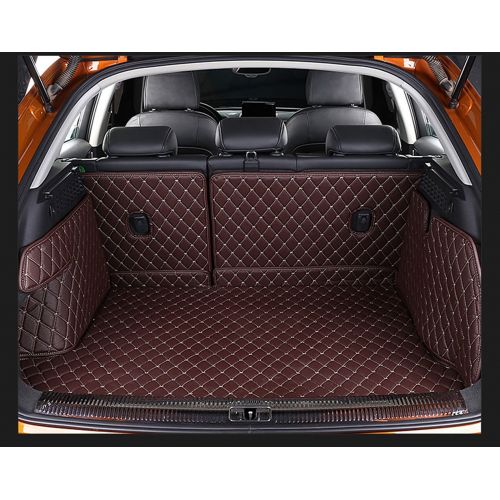  Worth-Mats 3D Full Coverage Waterproof Car Trunk Mat for Porsche Cayenne 2011-2017 with block net on the left side of trunk - Beige