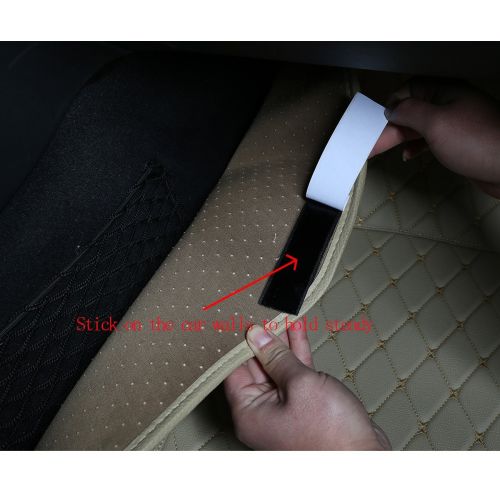  Worth-Mats All Weather Luxury XPE Leather Waterproof Custom Fits Floor Mats for Toyota Camry 2018, Black with Red Stitching)