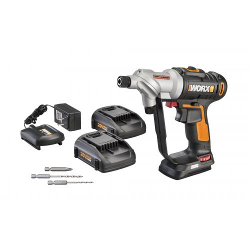  WORX 20-Volt Max* Power Share, Switchdriver Drill-Driver, 14-Inch Hex Quick-Change Chuck, (2) 1, WX176L,