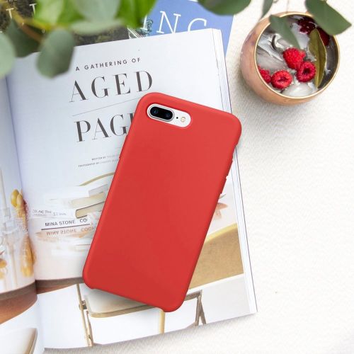  Wouier Liquid Silicone Slim Gel Rubber Candy Colors Back Cover Case for Apple iPhone 7 Plus