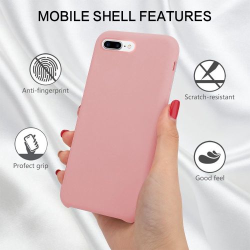  Wouier Liquid Silicone Slim Gel Rubber Candy Colors Back Cover Case for Apple iPhone 7 Plus