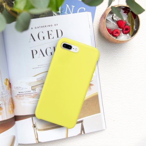  Wouier Liquid Silicone Slim Gel Rubber Candy Colors Back Cover Case for Apple iPhone 7 Plus