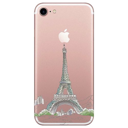  Wouier TPU Soft Silicone Rubber Transparent Clear Back Cover Case for Apple iPhone 7 Plus (iPhone 7 Plus 5.5inch, Color1)