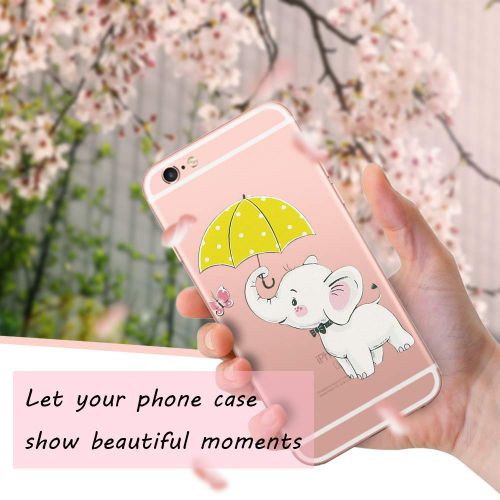  Wouier Case Compatible with iphone 6 6s/6plus 6splus TPU Soft Silicone Transparent Clear Back Cover