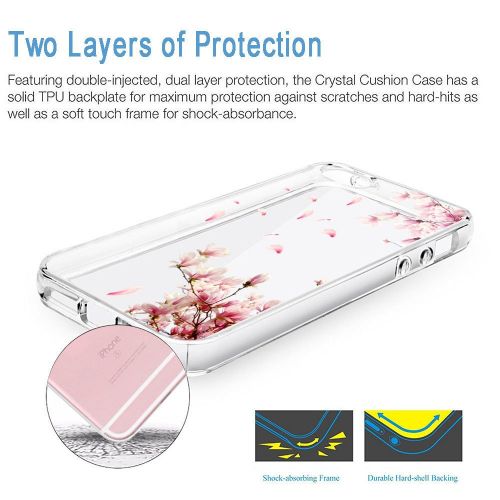  Wouier Case Compatible with iphone 6 6s/6plus 6splus TPU Soft Silicone Transparent Clear Back Cover