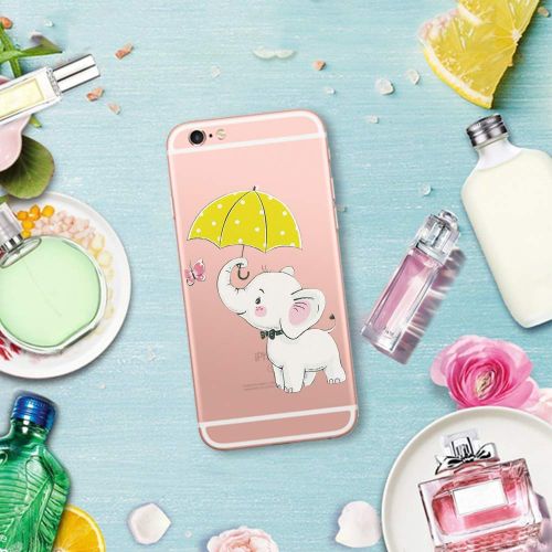  Wouier Case Compatible with iphone 6 6s/6plus 6splus TPU Soft Silicone Transparent Clear Back Cover