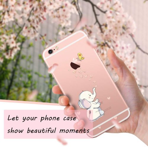  Wouier Case Compatible with iphone 6 6s/6plus 6splus TPU Soft Silicone Transparent Clear Back Cover