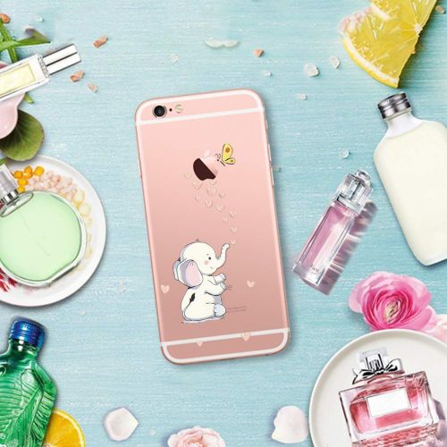  Wouier Case Compatible with iphone 6 6s/6plus 6splus TPU Soft Silicone Transparent Clear Back Cover