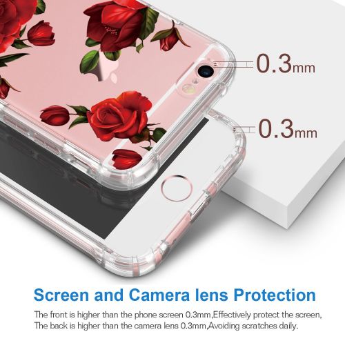  Wouier Case Compatible with iphone 6 6s/6plus 6splus TPU Soft Silicone Transparent Clear Back Cover