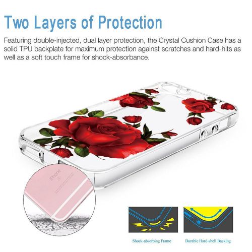  Wouier Case Compatible with iphone 6 6s/6plus 6splus TPU Soft Silicone Transparent Clear Back Cover