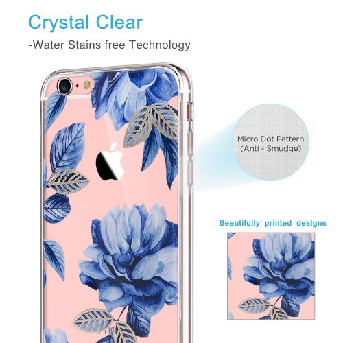  Wouier Case Compatible with iphone 6 6s/6plus 6splus TPU Soft Silicone Transparent Clear Back Cover