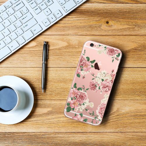  Wouier Case Compatible with iphone 6 6s/6plus 6splus TPU Soft Silicone Transparent Clear Back Cover