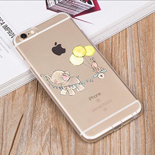  Case for iPhone 6 6S,Wouier Thin Case Cover TPU Rubber Gel 4.7, Transparent Clear Back Case, Soft Silicone-Panda pattern