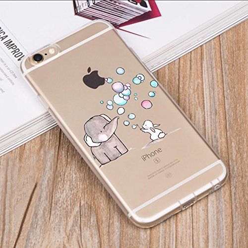  Case for iPhone 6 6S,Wouier Thin Case Cover TPU Rubber Gel 4.7, Transparent Clear Back Case, Soft Silicone-Panda pattern