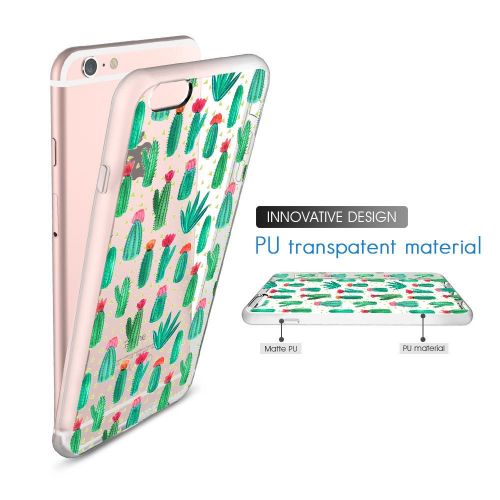  Case for iPhone 6 6S,Wouier Thin Case Cover TPU Rubber Gel 4.7, Transparent Clear Back Case, Soft Silicone-Panda pattern