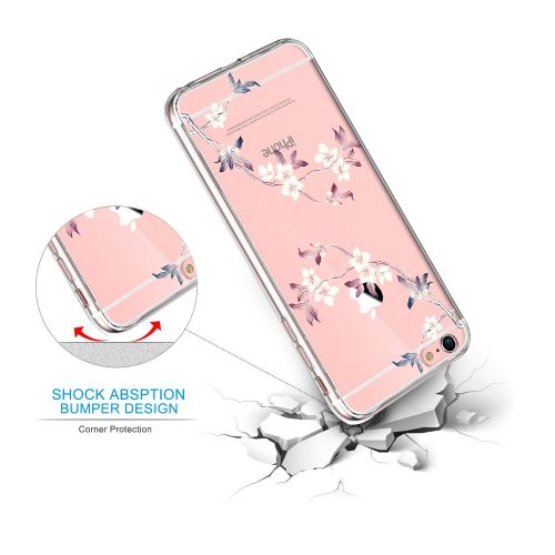  Case for iPhone 6 6S,Wouier Thin Case Cover TPU Rubber Gel 4.7, Transparent Clear Back Case, Soft Silicone-Panda pattern