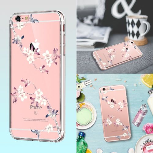  Case for iPhone 6 6S,Wouier Thin Case Cover TPU Rubber Gel 4.7, Transparent Clear Back Case, Soft Silicone-Panda pattern