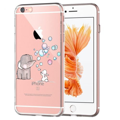  Case for iPhone 6 6S,Wouier Thin Case Cover TPU Rubber Gel 4.7, Transparent Clear Back Case, Soft Silicone-Panda pattern