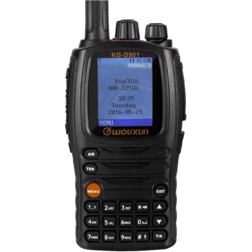  Wouxun KG-D901 LED Flashlight Dmr Digital Two Way Radio 4W UHF Walkie Talkie Ham Transceiver 2000mAh Battery (Black)