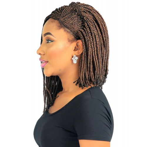  Wow Braids Cornrow V-Side Part Braid Wig- Color 3033-12 inches