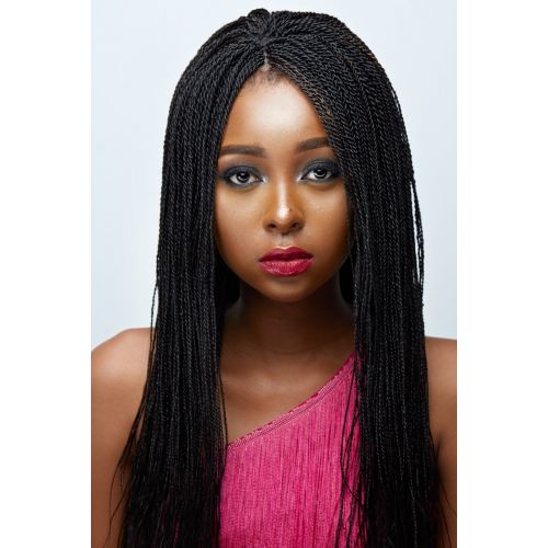  Wow Braids Mini Twist Wig - Color 1-22 Inches