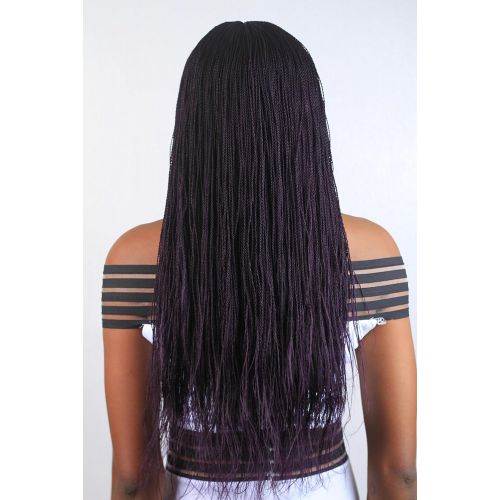  Wow Braids Micro Twist Wig - Color Purple - 22 Inches