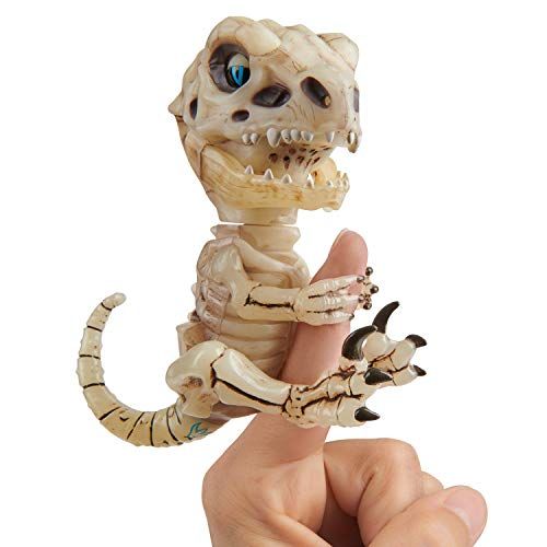  WowWee Untamed Skeleton Raptor by Fingerlings  Gloom (Sand)  Interactive Collectible Dinosaur