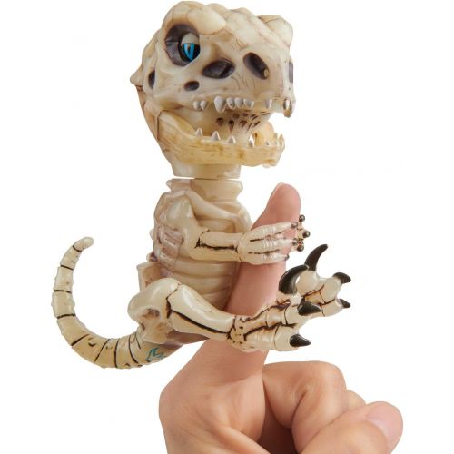  WowWee Untamed Skeleton Raptor by Fingerlings  Gloom (Sand)  Interactive Collectible Dinosaur