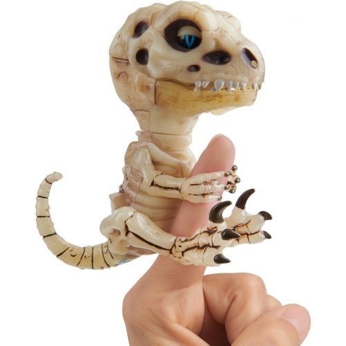  WowWee Untamed Skeleton Raptor by Fingerlings  Gloom (Sand)  Interactive Collectible Dinosaur