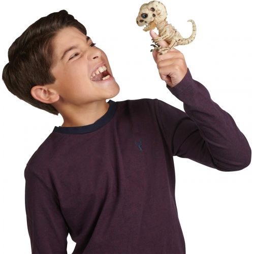  WowWee Untamed Skeleton Raptor by Fingerlings  Gloom (Sand)  Interactive Collectible Dinosaur