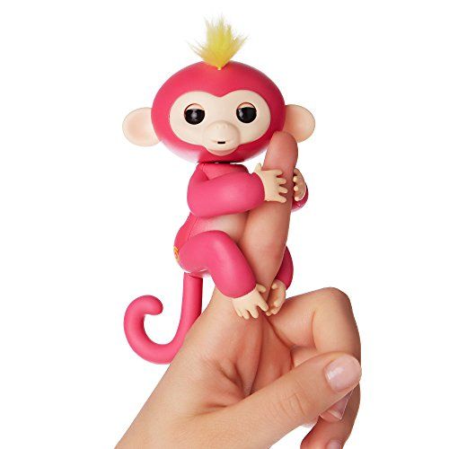  [아마존베스트]WowWee Fingerlings - Interactive Baby Monkey - Bella (Pink with Yellow Hair) By WowWee