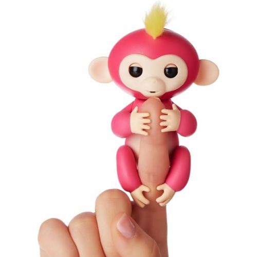  [아마존베스트]WowWee Fingerlings - Interactive Baby Monkey - Bella (Pink with Yellow Hair) By WowWee