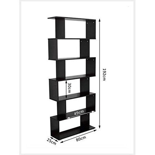  Wowdeal Chic 6 Level Shelf Bookcase Bookshelf Wooden Home Furniture Storage Organizer US